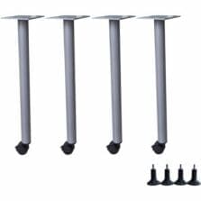 Base, Post-Leg,Invent Table, 5.88"x5.88"x28.5", Silver