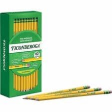 Pencils, No.2, Woodcase, 9/32" Dia, 60/BX, Yellow Barrel