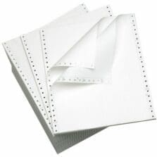 Paper, ContinuousForms, Blank, 1Part, 1/2"MarginalPerfsl20lb, 9.5"x11", 2700/CT, White