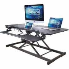Desk Riser, Converter, Electric, A, USB-A, USB-C, 46"Wx23.6"D, BK