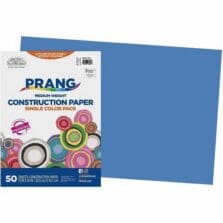 Construction Paper, Groundwood, Medium-Weight, 9"x 12", 50/PK, Brite Blue