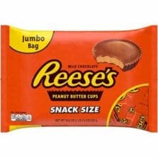 Candy, Peanut Butter Cups, Snack-Size, 19.5 oz Bag