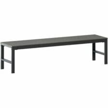Bench, Outdoor, Faux Wood, 72"x17-3/4"x17-3/4", Gray