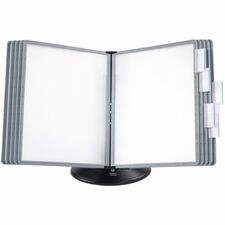 Catalog Display Rack, Deluxe, Plastic, 20-Sheet Capacity, Black