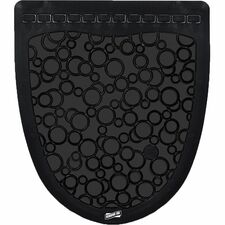 Urinal Mat, Deodorizing, 18.75"x20.38"x1.81", 6/CT, Black