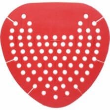 Urinal Screen, Cherry, Economy, 6-1/2"x7"x2/3", 12/BX, Red