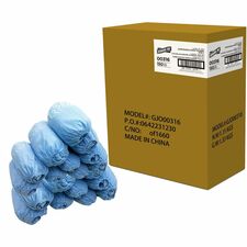 Shoe Covers, PolyLite, Large, 16"L, 150/Carton, Blue