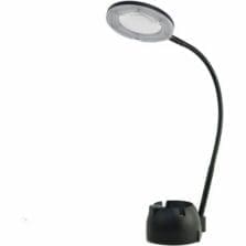 Lamp, w/Magnifier, USB port, LED, 3-Watt, 15-3/4"H, BK