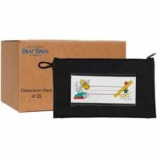 Pouch,Pencils, Zipper, 9.5"x2"x5.5", 25/CT, Black
