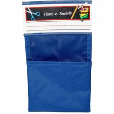 Pouch, Hand-e-Sack, Desk Storage, Adhesive, 10/CT, Blue