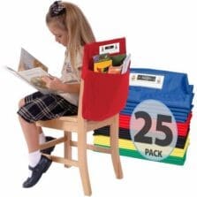 Chair Pocket, 1-Compartment, 10"-12"Wx2"D, 25/CT, AST