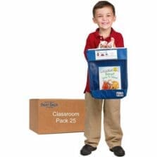 Pouch, w/Clear Sleeves, Book Baggies, 10.5"x2"x16", 25/CT, Blue