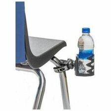 Cup Holder, Clip-On, f/2.5"Dia Cup Bases, 6"x3.5", 10/CT, Black