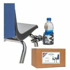 Cup Holder, Clip-On, f/2.5"Dia Cup Bases, 6"x3.5", 25/CT, Black