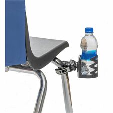 Cup Holder, Clip-On, f/3.5"Dia Cup Bases, 6"x3.5", Black