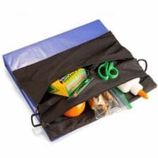 Pouch, w/Strap,Pencils, Zipper, 2-Pocket, 11.5"x8.5", 25/CT, BK