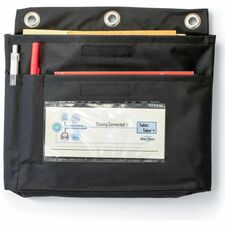 Pouch, f/Chromebook, 3-Ring, Large, 12.75"x1"x9.75", 50/CT, BK