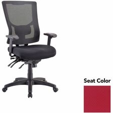 Executive Chair, Hi-Back, 26.75"x26"x40.5"-44", Real Red