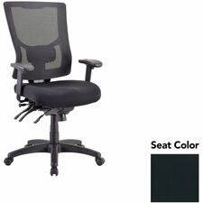 Executive Chair, Hi-Back, 26.75"x26"x40.5"-44", Black