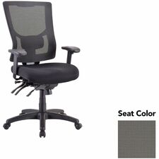 Executive Chair, Hi-Back, 26.75"x26"x40.5"-44", Fog