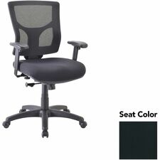Mid-back Chair, 24.38"-25.63"x26.38"x36.63"-40.25", Black