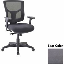 Mid-back Chair, 24.38"-25.63"x26.38"x36.63"-40.25", Carbon