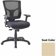 Mid-back Chair, 24.38"-25.63"x26.38"x36.63"-40.25", Buff