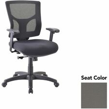 Mid-back Chair, 24.38"-25.63"x26.38"x36.63"-40.25", Fog