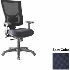 Hi-back Chair, Mesh Back, 20.88"x20.5"x41.38"-44.88", Navy