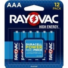 Batteries, AAA, Alkaline, High Energy, 12/PK, Blue