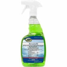 Cleaner/Disinfectant, Aviation, Non-Streaking, f/Non-Porous Surfaces, Viruses, 1QT, 12/CT, Green