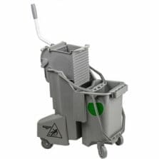 Cleaning Kit,Desks&Tables, Color-Coded, Dual Bucket, GY/GN