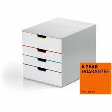 Organizer, 4-Drawer(2 XXL, 2 Regular), 11"x14"x11-1/2", White