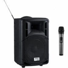 PA System, Bluetooth, AuxInput, 40Watt, Mic, Rechrg.Batt., 19lb, BK