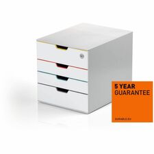 Organizer, 4-Drawer(2 XXL), Cylinder Lock, 11.5"Wx11"Hx14"D, WE