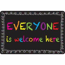 Mat, Everyone is Welcome Here, Chalk Loops, 23-1/2"x15-1/2", MI