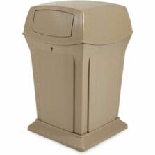 Waste Container, 45 Gal, 2 Doors, 19.5"x19.5"x27.63", BG