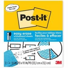 Whiteboard Surface, Sheets, 9-1/10"x9-1/10", 2/PK, WE