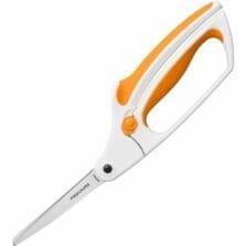 Scissors, Easy Action, Bent, Stainless Steel Blades, 8", Multi