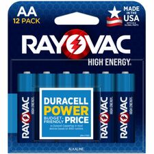 Batteries, High-Energy, Alkaline, AA, 12/PK, BE/SR