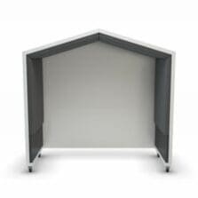 Shelter, Whiteboard Panel/Casters, 79"x36"x77", WE