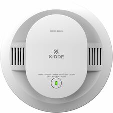 Smoke Alarm, Battery-Powered, 5"Dia x 2", White