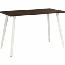 Desk, Metal Legs, 1" Thick Top, 48"x23"x30", Black Walnut