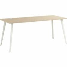 Desk, Power Grommet, 1" Thick Top, 71"x29"x30", Natural Elm