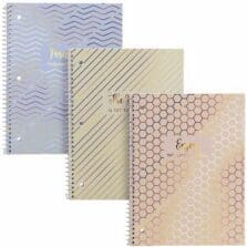 Notebooks, 1Sub, 80GSM, Ruled, 100Pgs, 8.5"x11", 3/PK, BE/GN/TPA/GD