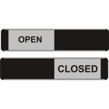Sign, Door, w/Slider, Open/Closed, 10"x2", MI
