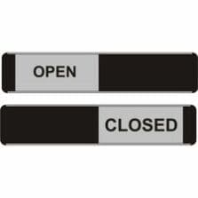 Sign, Door, w/Slider, Open/Closed, 10"x2", MI
