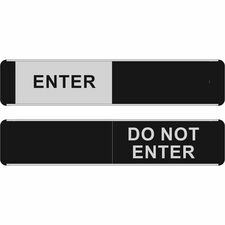Sign, Door, w/Slider, Enter/Do Not Enter, 10"x2", MI