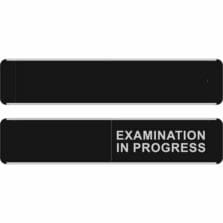 Sign, Door, w/Slider, Examination in Progress, 10"x2", MI