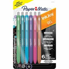 Pen, Gel, InkJoy, Stick, 0.7mm, 6/PK, AST Metallic
